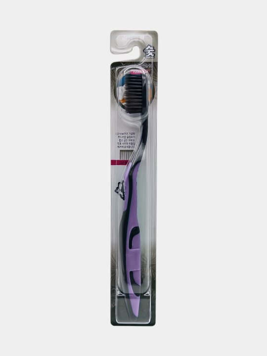 Koreys tish cho‘tkasi ko‘mir komponentli Fusion Slim Charcoal, yumshoq 0,01 mm