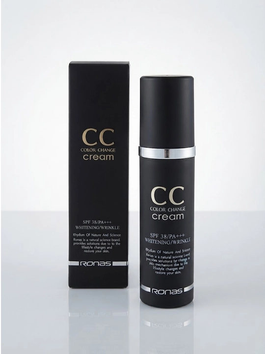 Teri rangiga moslanadigan, rangni o‘zgartiruvchi Ronas CC kremi, SPF 34/PA, 50 ml - 
