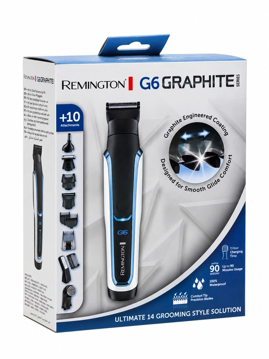 Remington PG6000 Graphite elektr trimmeri, soch, soqol va tana uchun, to‘plam