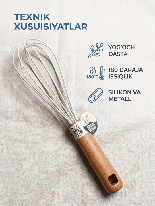 Oshxona venchigi ALTO, yog‘och dastak, silikon qoplama, 180°C gacha
