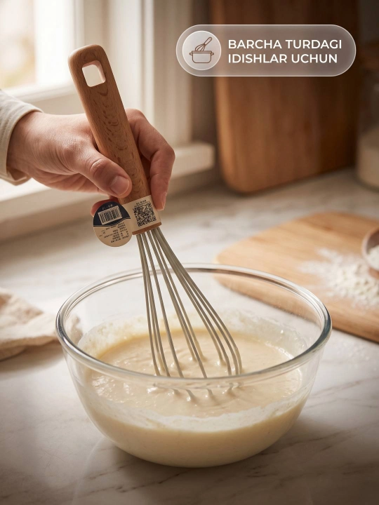 Oshxona venchigi ALTO, yog‘och dastak, silikon qoplama, 180°C gacha