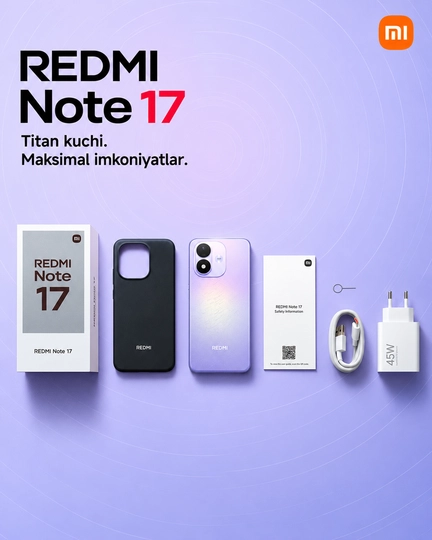 Xiaomi Redmi Note 17 4G smartfoni, 8/256 GB, 7700 mAh, 45 Vt, 6.99″ 120 Hz