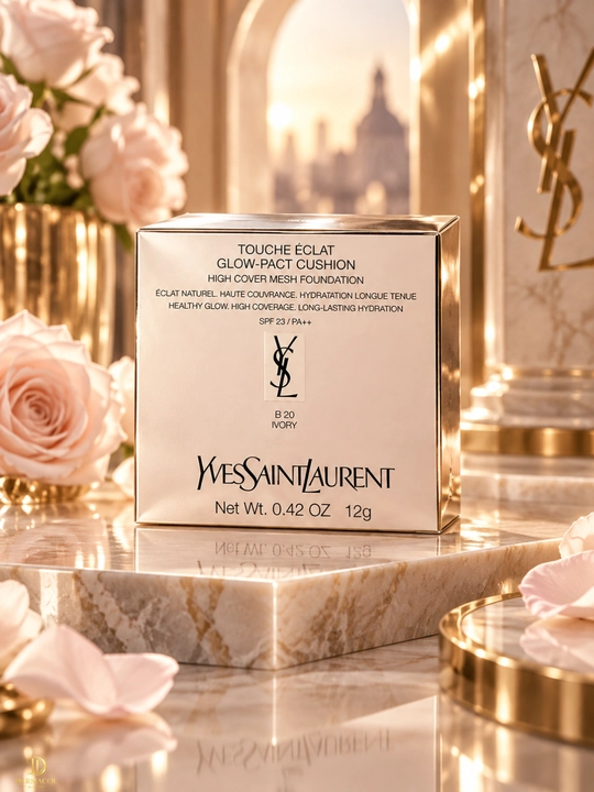 Yves Saint Laurent Touche Éclat Glow-Pact Cushion B20 Ivory 12 г —тональный кушон для лица