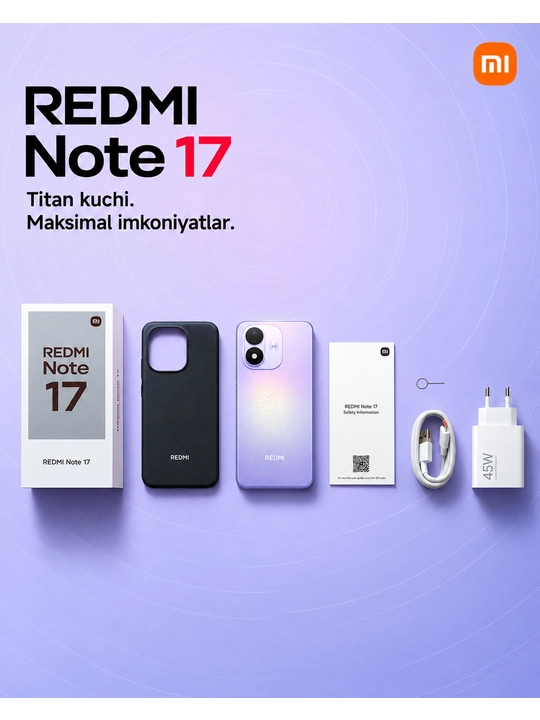 Смартфон Xiaomi Redmi Note 17 4G, 8/256 ГБ, 7700 мАч, 45 Вт, 6.99″ 120 Гц