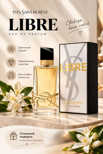 Аyollar uchun parfyumlangan suv Libre, Yves Saint Laurent, 90 ml - 