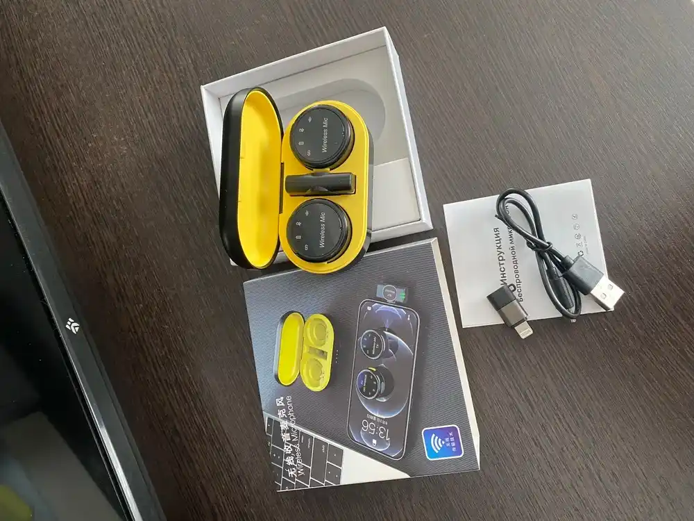 Simsiz petlichniy mikrofon, iPhone va Android uchun, 2 dona