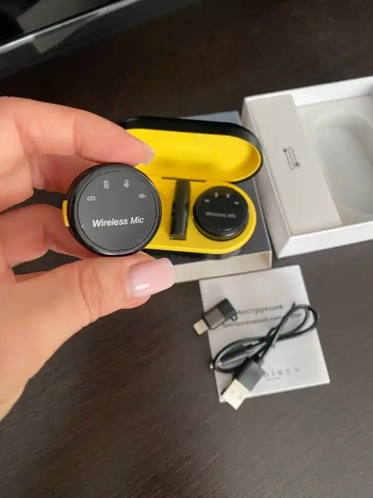 Simsiz petlichniy mikrofon, iPhone va Android uchun, 2 dona