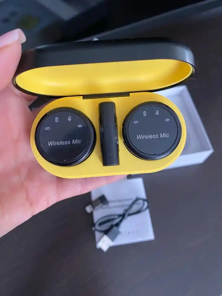 Simsiz petlichniy mikrofon, iPhone va Android uchun, 2 dona