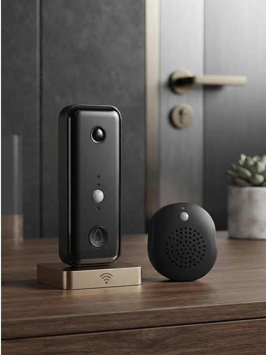 Smart Doorbell Aqlli Video Qo‘ng‘iroq, 2K HD, Wi-Fi, Tungi Ko‘rish