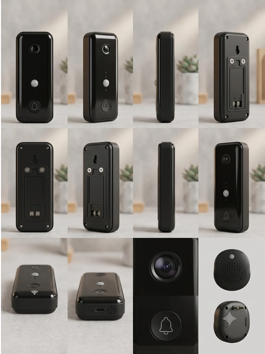 Smart Doorbell Aqlli Video Qo‘ng‘iroq, 2K HD, Wi-Fi, Tungi Ko‘rish
