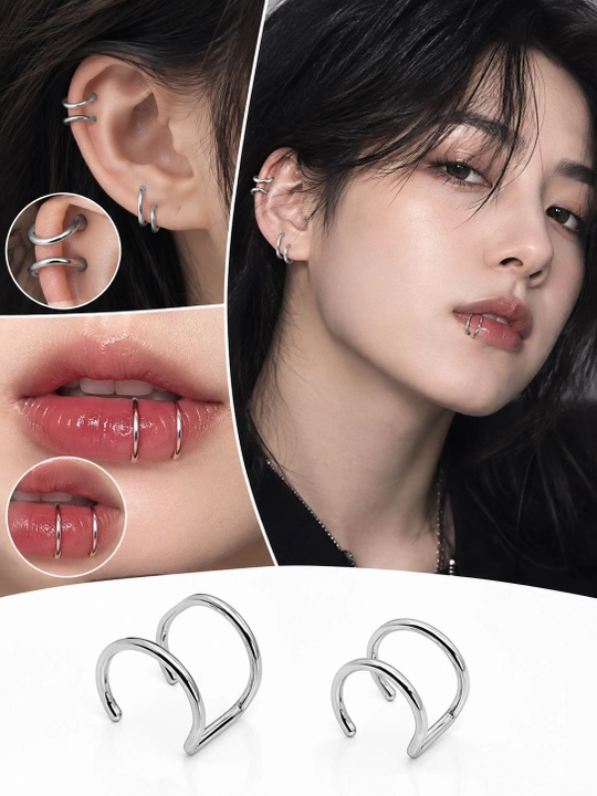 Пирсинг губы без прокола