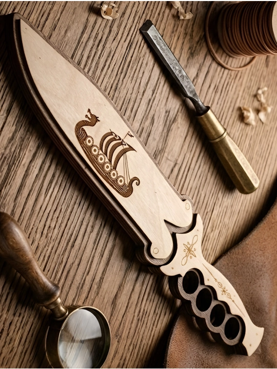 Drakkar Viking yog‘och sovg‘a pichog‘i
