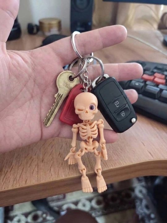 Брелок антистресс 3D Скелет подвижный, подвеска в машину