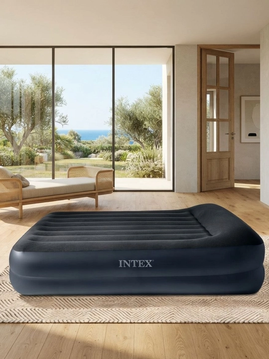 Intex ikki kishilik shishiriladigan karavot, 152×203×42 sm, elektr nasosi bilan
