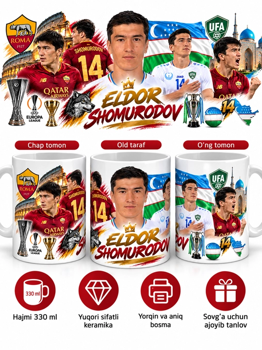 Futbol yulduzlari tasviri va faoliyati tushirilgan doirachalar - 