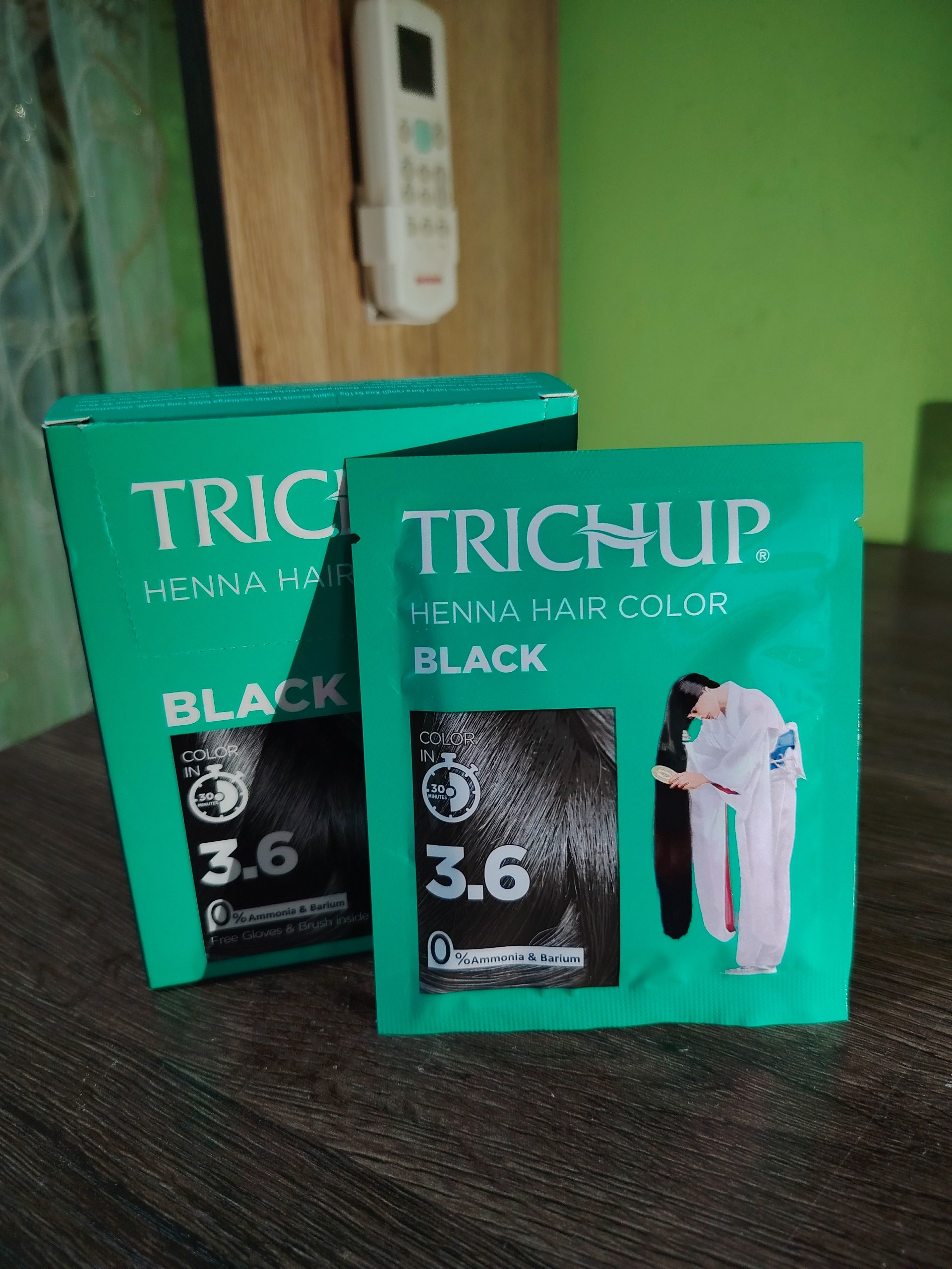 Краска-хна для волос Trichup Henna Hair Color, 6 шт, 10 гр, натуральная краска