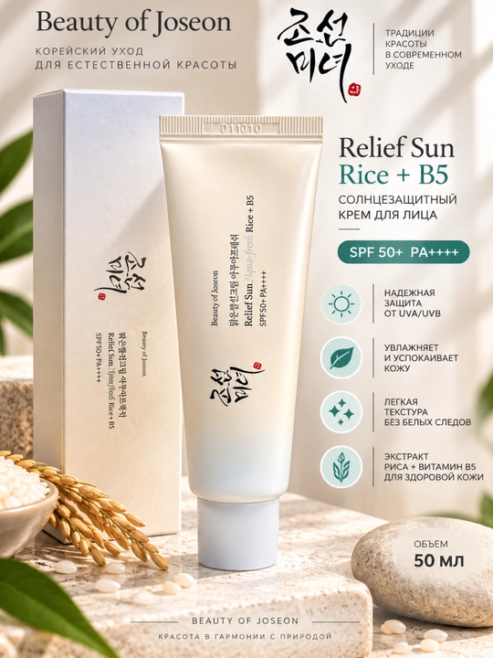 Beauty of Joseon yuz uchun quyoshdan himoyalovchi krem SPF 50+ PA++++, 50 ml - 