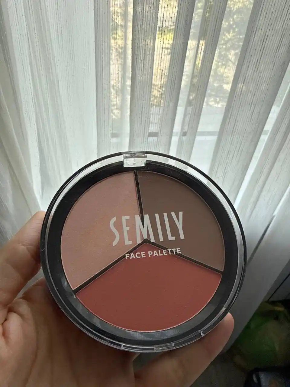 Палетка для контуринга лица SEMILY 3 в 1: румяна, скульптор и хайлайтер