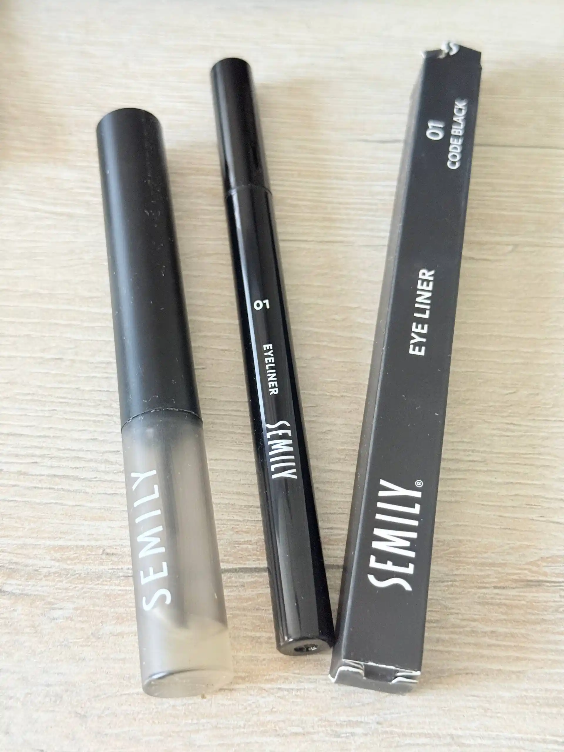Подводка для глаз SEMILY Eye Liner, фломастер для глаз водостойкий черный,тонкая стрелка