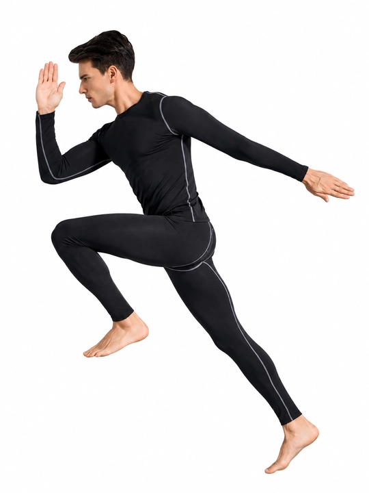 Erkaklar uchun kompression sport tresi, uzun leggings