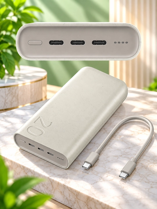 Samsung 20 000 mAh Power Bank — 25W/45W quvvat Super tezkor zaryadlash+type-c kabel