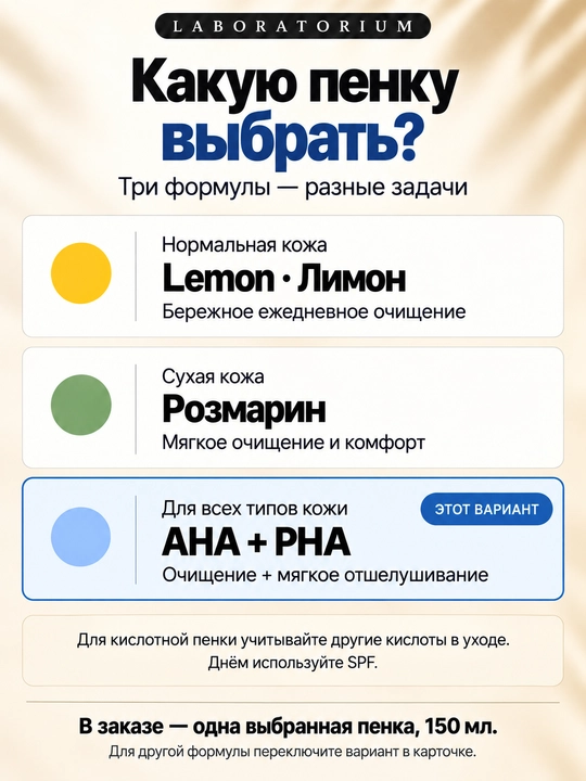 Пенка для умывания Laboratorium, 150 мл, для сухой, нормальной и комбинированной кожи