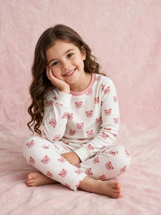 Пижама детская для девочки, ХБ без начеса, 4-6 лет, комплект кофта + штаны - 