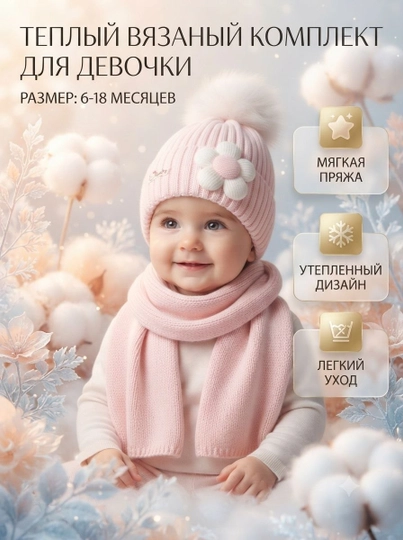 Bolalar qalpoq va sharf to‘plami, bolalar uchun 5-10 litrli qishki to‘plam, issiq kundalik to‘plam - 