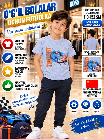 O'g'il bola uchun futbolka - 