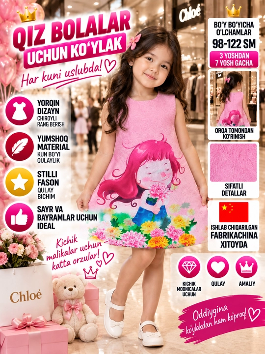 Qizlar uchun tikilgan libos - 
