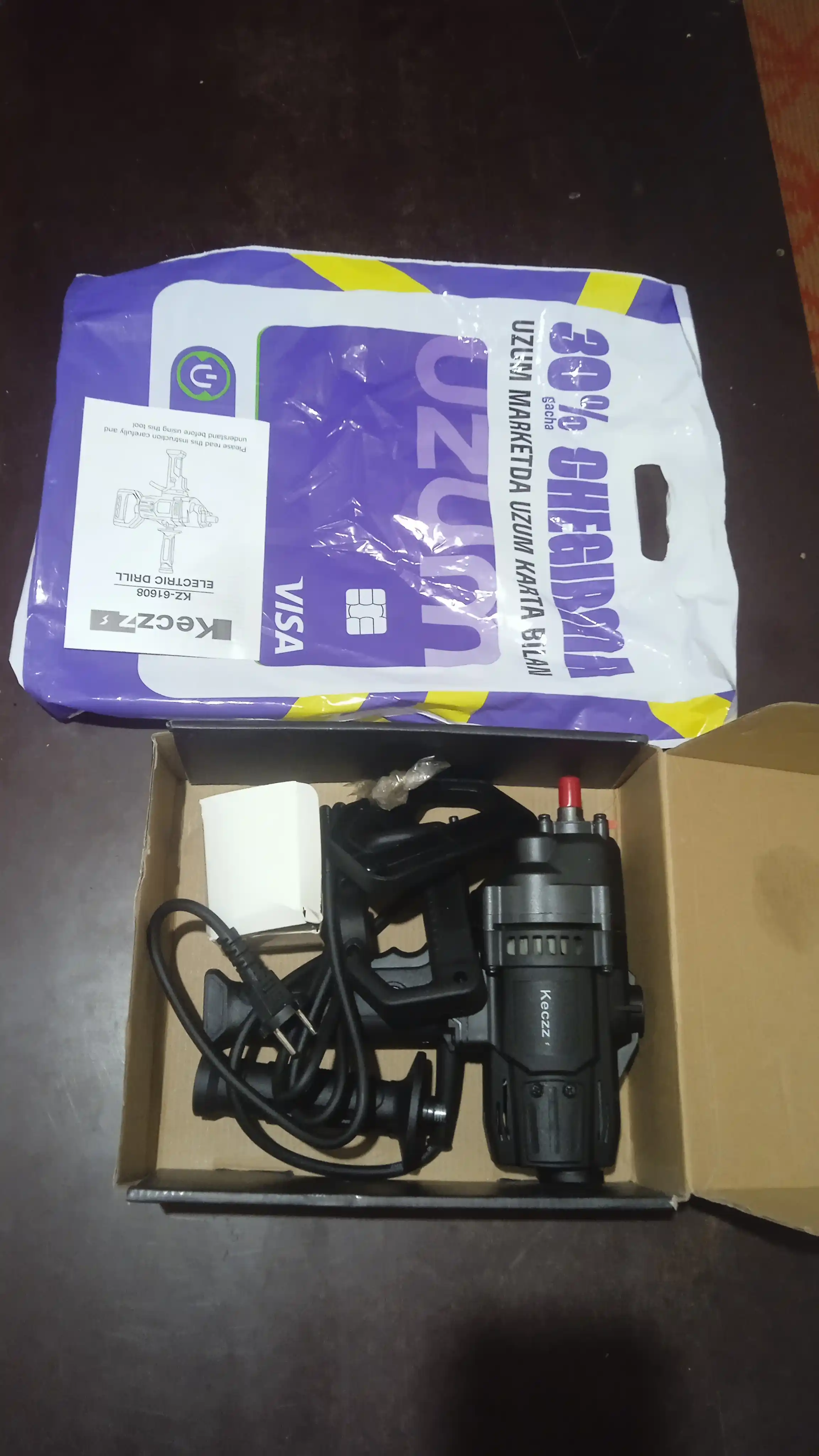 Elektr drel KECZZ 61608 1000 Vt, 1100 ayl/min, 16 mm