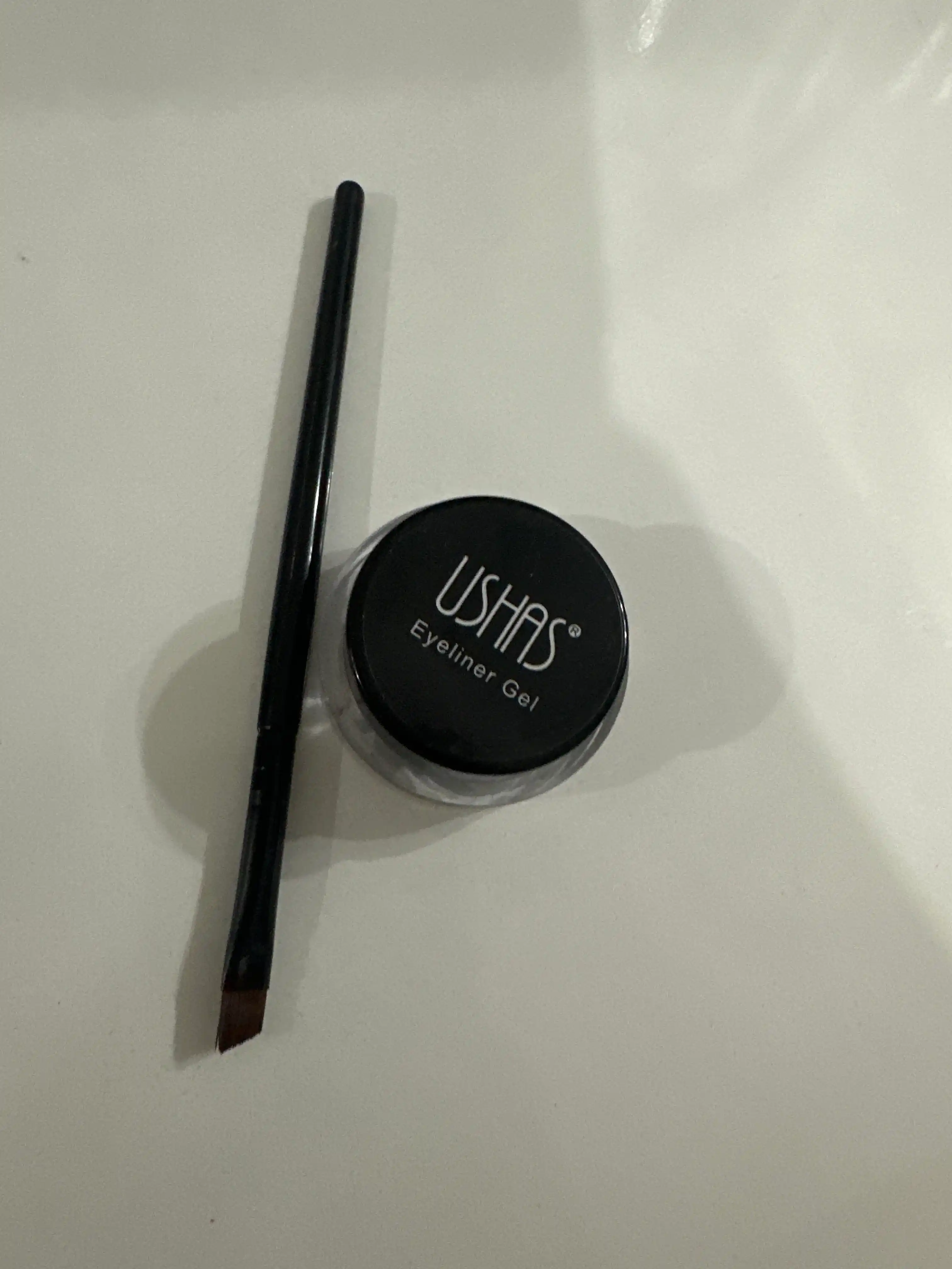 Гелевая подводка для глаз и бровей USHAS, водостойкий gel eyeliner, коричневая