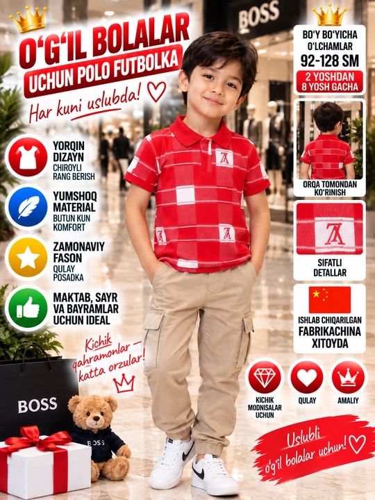 O'g'il bolalar uchun polo - 