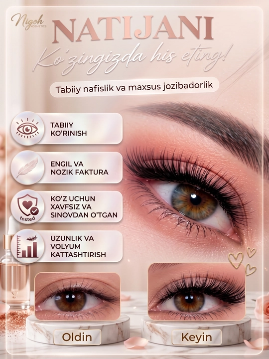 "Anime" effektiga ega qo‘shimcha kipriklar - ko‘zlarni ifodali va yorqin pardozlash uchun