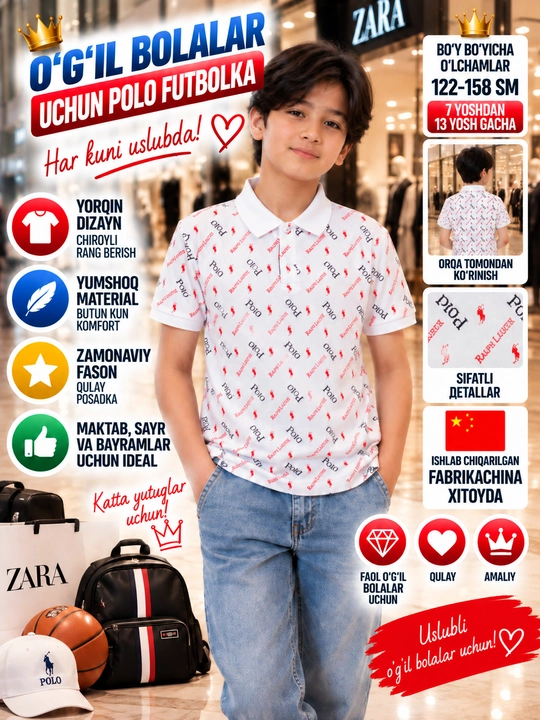 O'g'il bolalar uchun polo - 