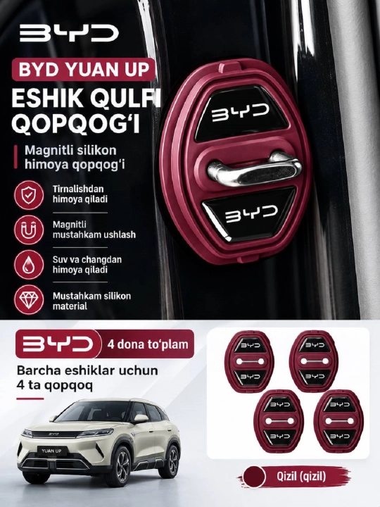 Avtomobil eshik qulfi uchun zarbadan himoyalovchi qopqoq - 