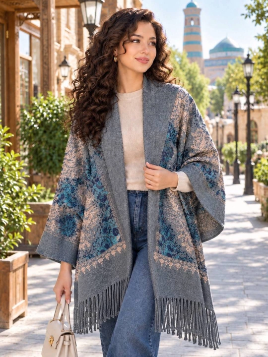 Ayollar kardigani, kashemir, sovgabop, poncho, Abaya - 