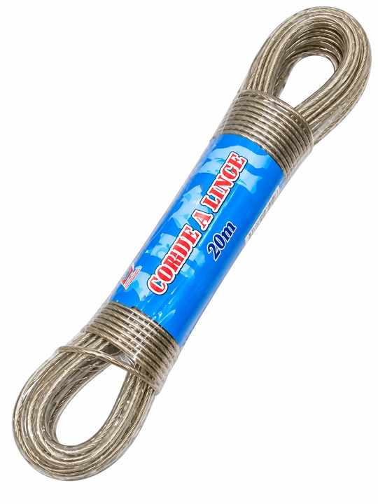 Kiyim osish, quritish uchun neylon qoplamali metal arqon, po'lat sim, Ø3mm, 20m