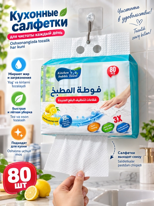 Салфетки от жира, кухонные салфетки, чистящие полотенца
