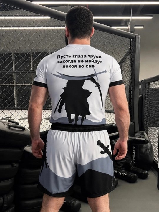 Erkaklar uchun Shadow Warrior sport to‘plam futbolka + shortik, yengil va nafas oluvchi
