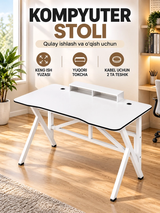 Kompyuter stoli, ishlash va dars qilish uchun - 