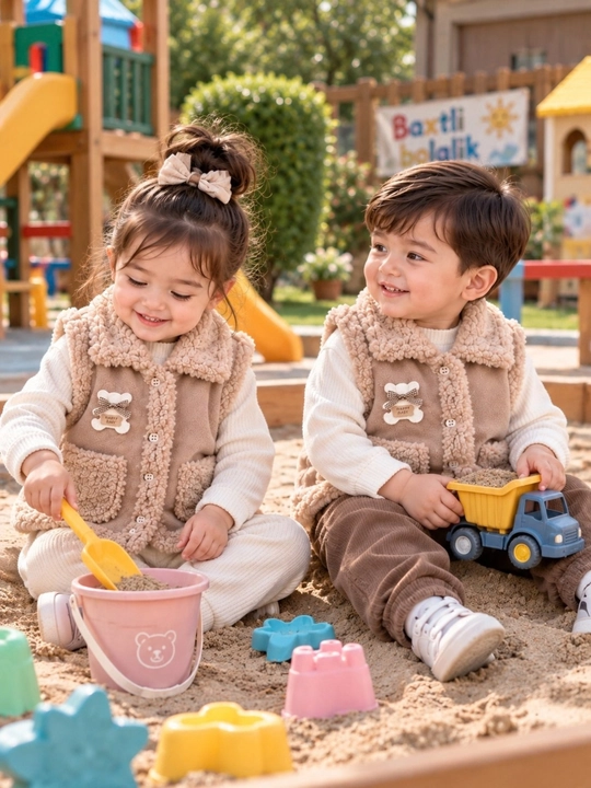 Qizlar va o‘g‘il bolalar uchun issiq jilet Bolalar uchun yumshoq va issiq jilet