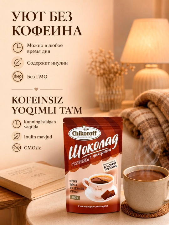 Напиток из цикория "Шоколадный" Chikoroff, 100 г
