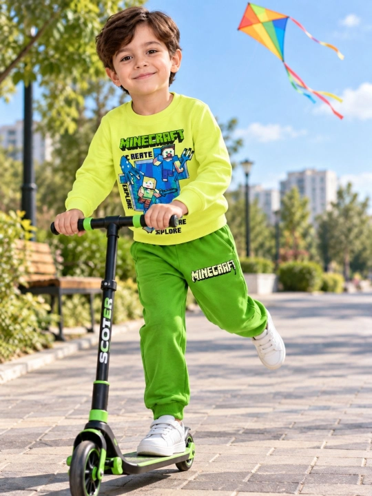 Мягкая детская пижама с длинным рукавом, 1–8 лет