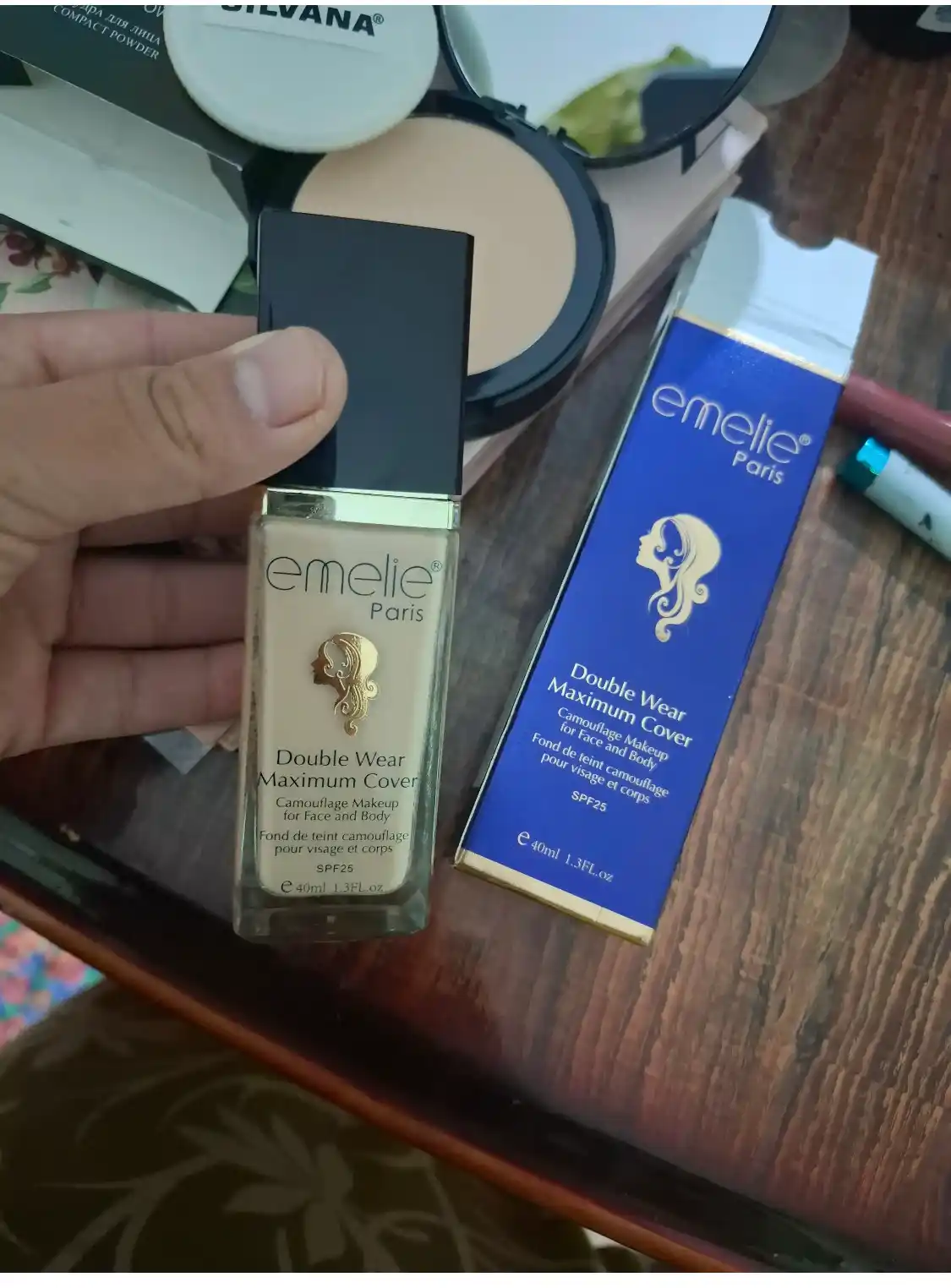 Тональный крем для лица Emelie SPF 25, увлажняющий, матовый тон, 40 мл, E-103