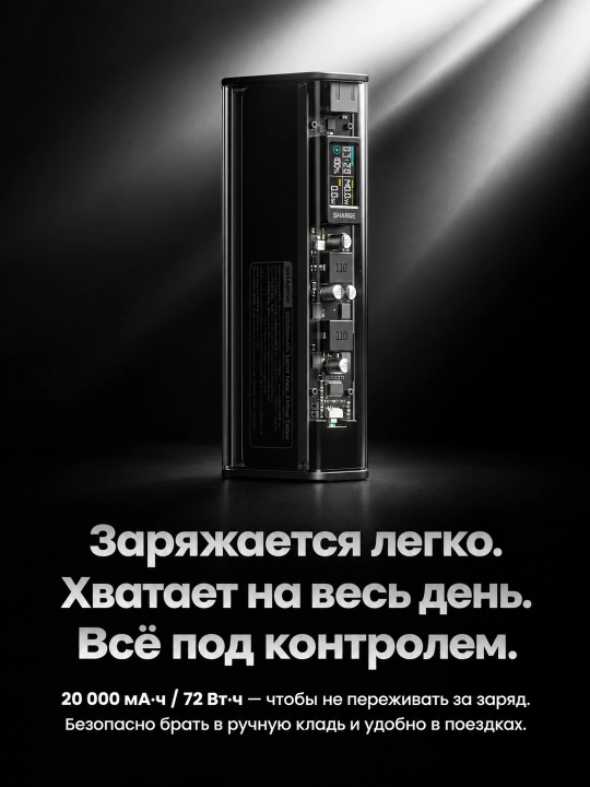 Повербанк SHARGE Shargeek 140, 20000 мА·ч, USB-C 100 Вт, суммарно 140 Вт