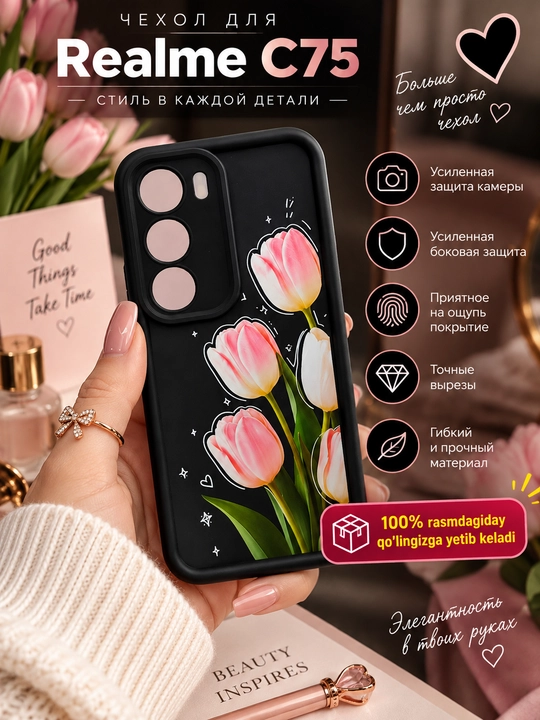 Realme C75 smartfonlari uchun gʻilof - 