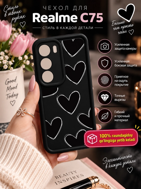 Realme C75 smartfonlari uchun gʻilof - 