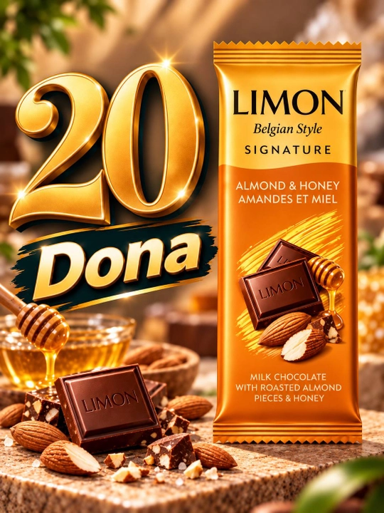 20 dona "LIMON Signature Orange Edition" Belgian Style sut plitkasi, 50 g Ne’mat - 