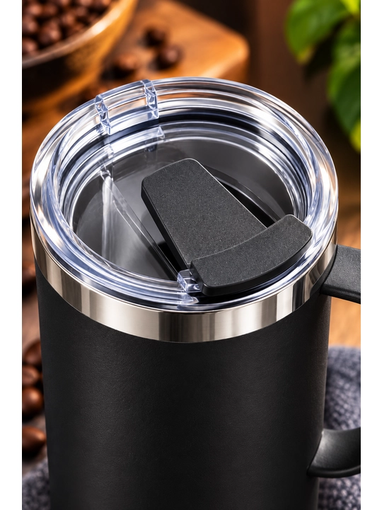 Термокружка 480 мл Coffee Cup с крышкой, красная кружка для кофе и чая